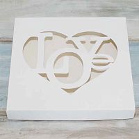 Коробка для пряников "Love" белая, 25*25*3см