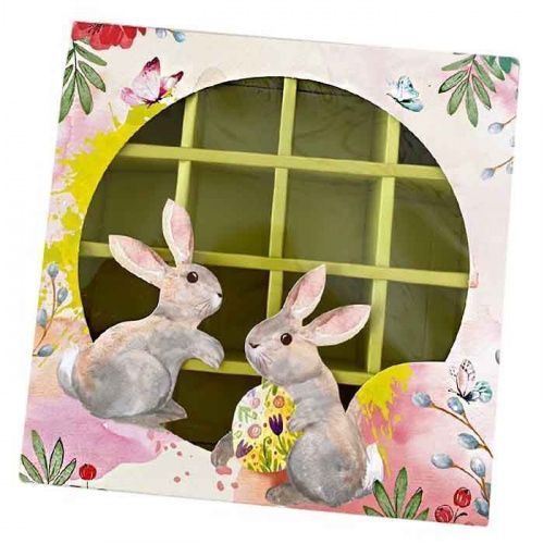 Коробка для 16 конфет "Пасхальные зайчата" , 17,7*17,7*3,8см Коробка для 16 конфет "Пасхальные зайчата" , 17,7*17,7*3,8см