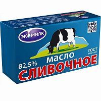 Масло сливочное "Экомилк" коровка 82,5%, 450г.