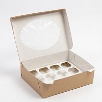 Коробка для 12 капкейков 33x25x10см