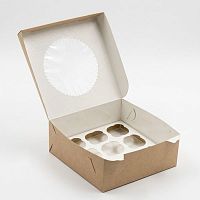 Коробка для 9 капкейков 25x25x10см